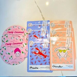 Coconut, Pineapple with vitamin C & Detox Pink Clay Sheet Mask